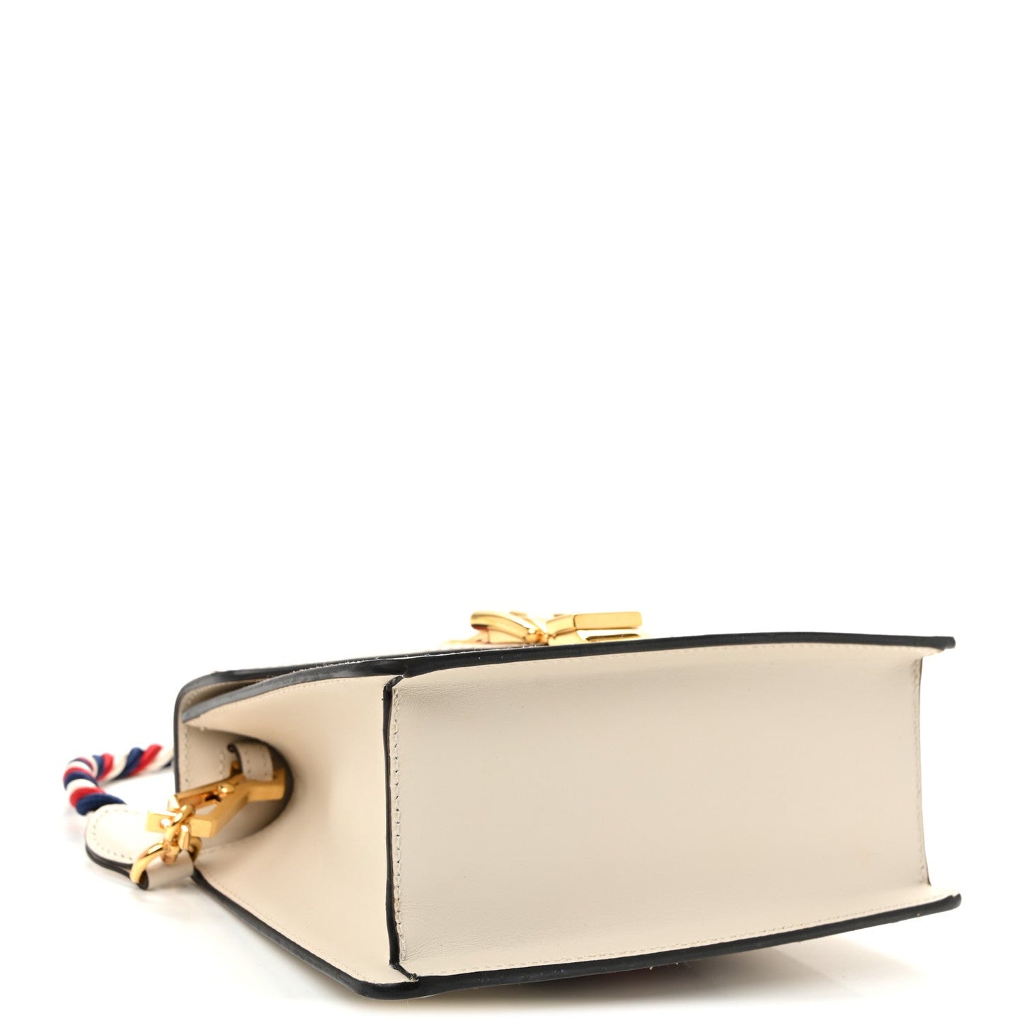Calfskin Mini Sylvie Top Handle Bag White