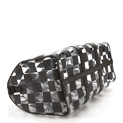 PVC Monogram Chess Keepall Bandouliere 50