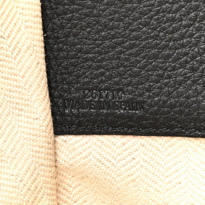 Calfskin Small Hammock Shoulder Bag Tan Ivory Black
