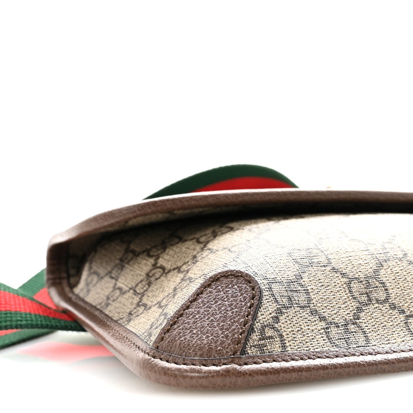 GG Supreme Monogram Neo Vintage Web Belt Bag Brown