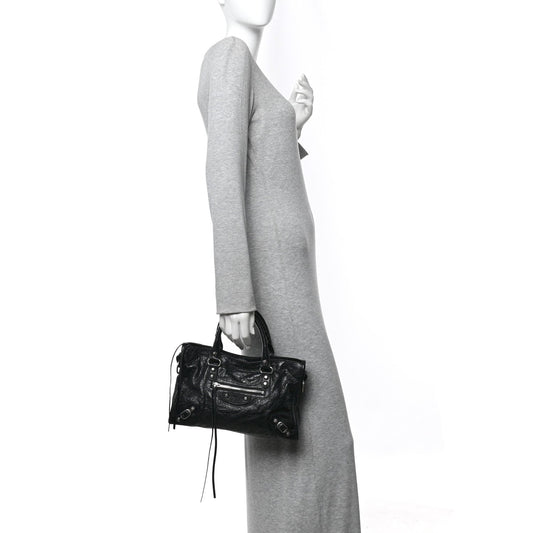 Agneau Arena Storico Silver Hardware Small Le City Black