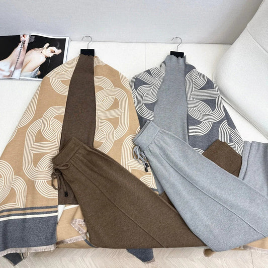 HERMES 25S THREE-PIECE KNIT SET