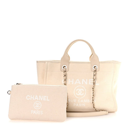 Mixed Fibers Small Deauville Tote White
