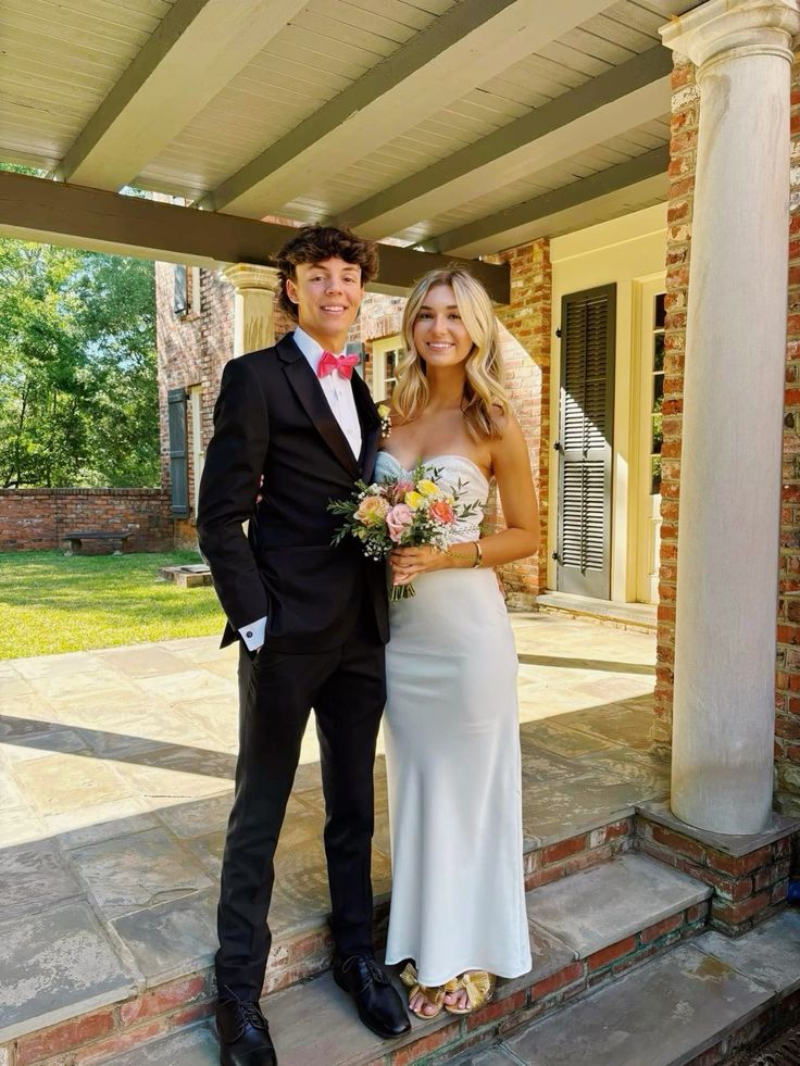 Strapless White Prom Dress Senior prom gown