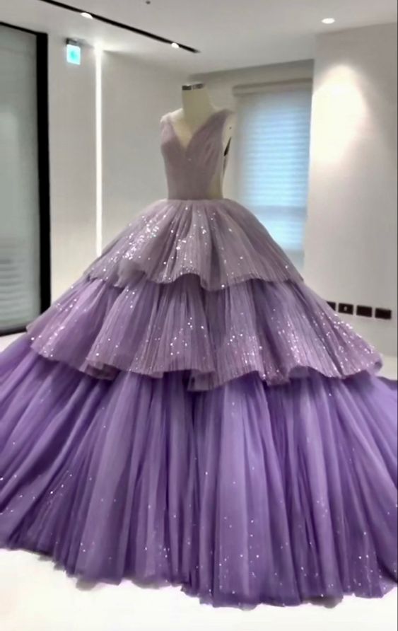 A Line Ball Gown Gorgeous Dresses Sparkly Tulle Dress Formal Dresses Tiered Ruffles Classy Celebrity Dress