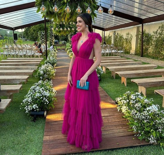 stunning evening dresses long tulle elegant prom gown for women