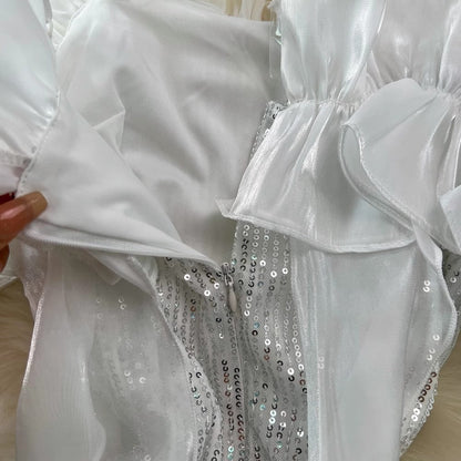 Evening dress sequined dress       S4347