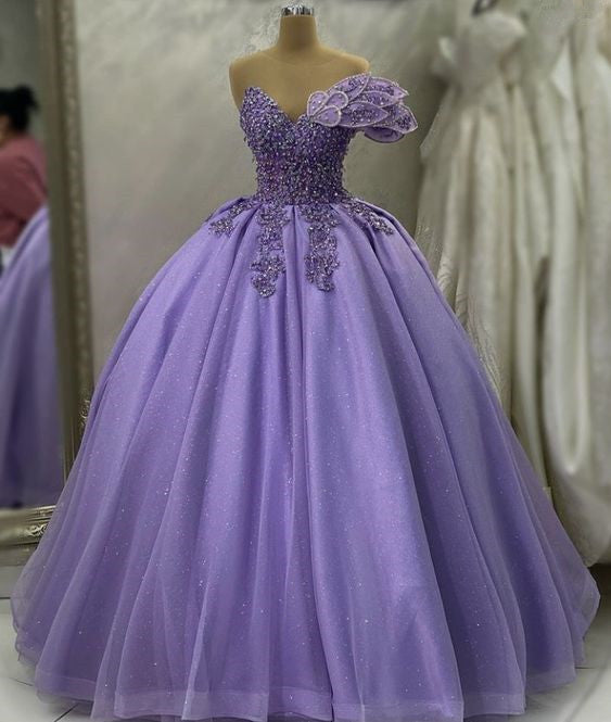 Lavender Prom Dress Ball Gown Evening Formal Party Gowns