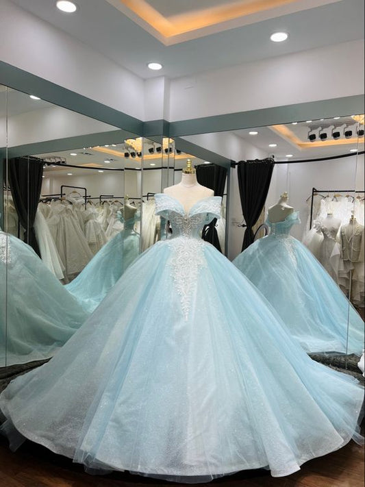Stunning Long Ball Gown Wedding Dresses Off The Shoulder A Line Bridal Gowns