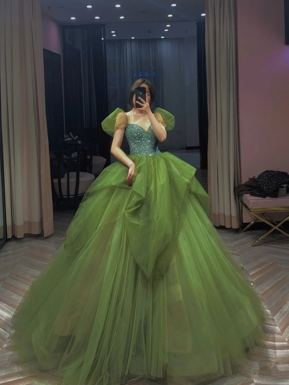 Stunning Long Ball Gown Evening Dresses A Line Prom Gowns