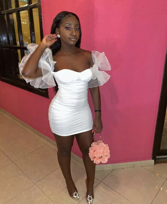 Black Girl Homecoming Dress Short Party Gown