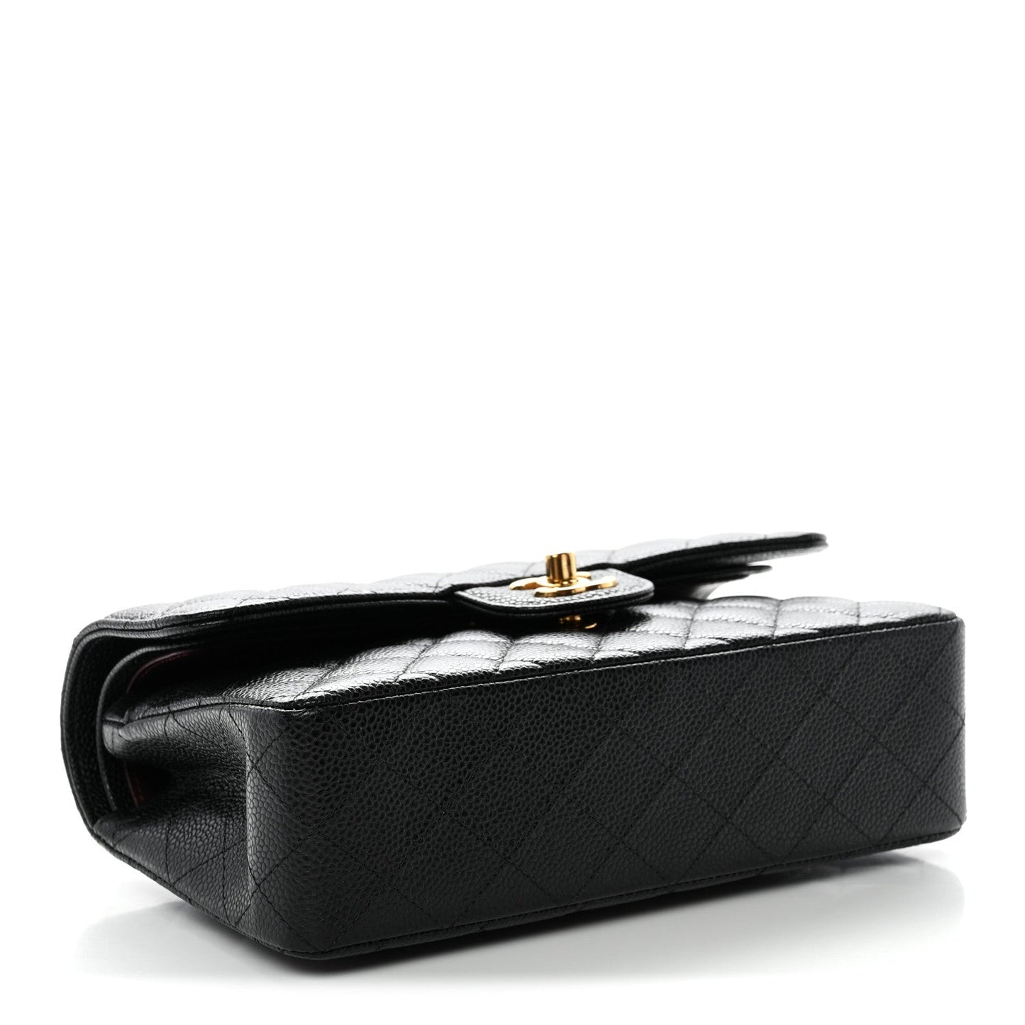 Caviar Quilted Small Double Flap Black