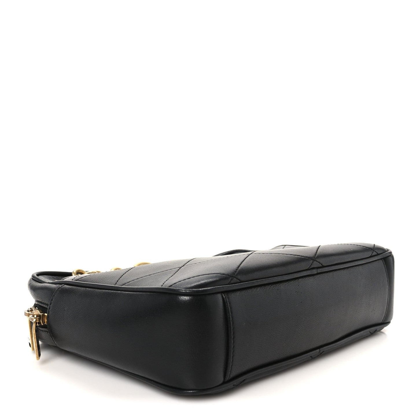 Lambskin Quilted Le Maillon Chain Strap Crossbody Black