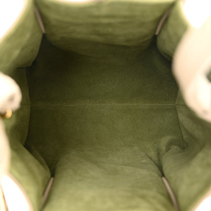 Calfskin Intrecciato Small Pinacoteca Tote Ecru Matcha