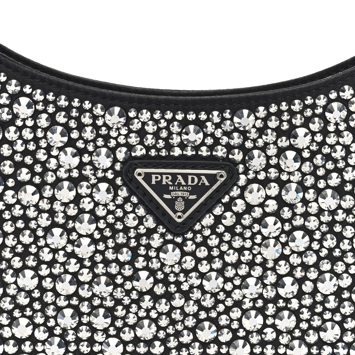 Satin Crystal Cleo Adjustable Strap Shoulder Bag Metal