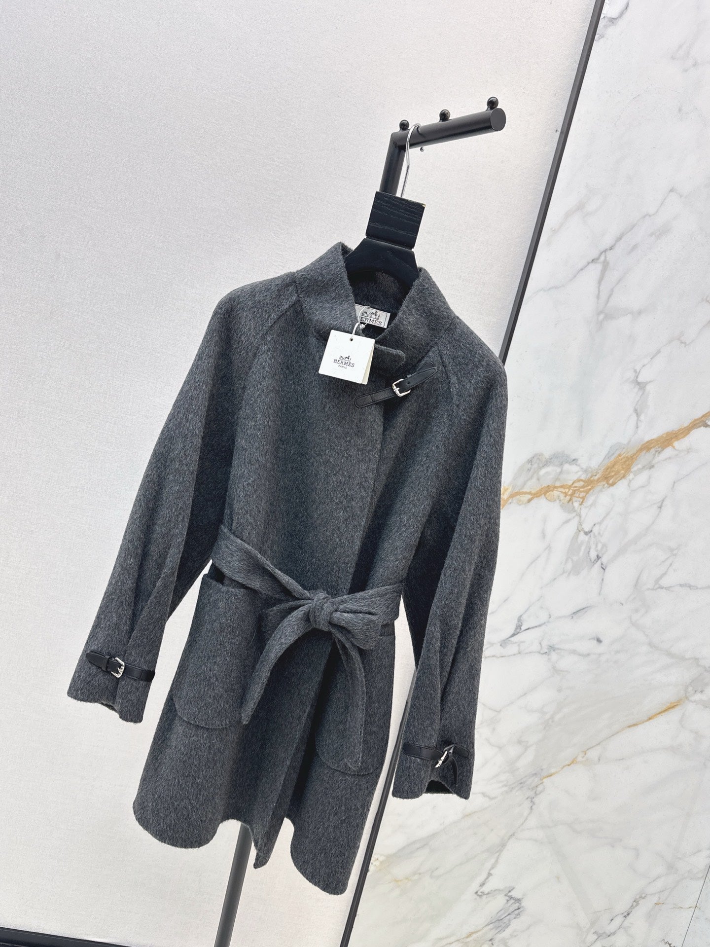 Hermes Vintage Jacket Gray in Wool