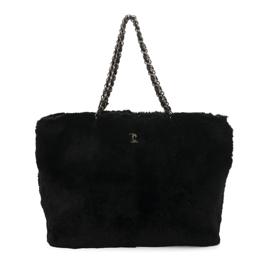 Orylag Rabbit Fur CC Tote Black