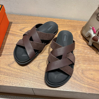 HM 25 Kazimir Sandal Calfskin Suede