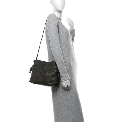 Nappa Medium Flamenco Knot Bag Dark Khaki