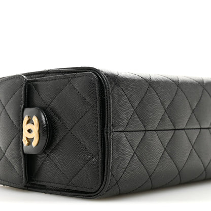 Caviar Quilted Mini Chanel 25 Handbag Black