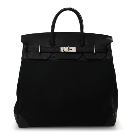 Togo Toile HAC Travel Birkin 40 Black
