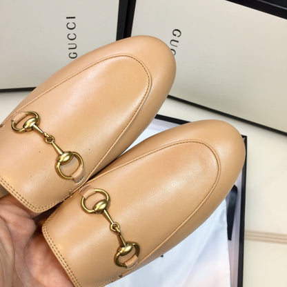 GG SLIPPER PRINCETOWN BEIGE CALFSKIN