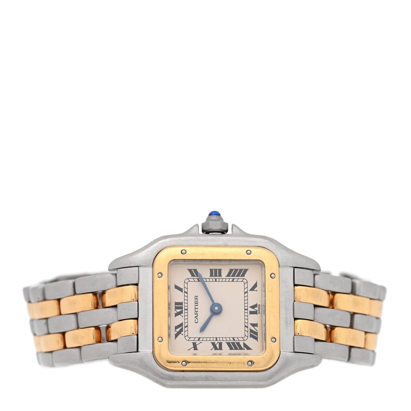 Stainless Steel 18K Yellow Gold 22mm Panthere Quartz Watch