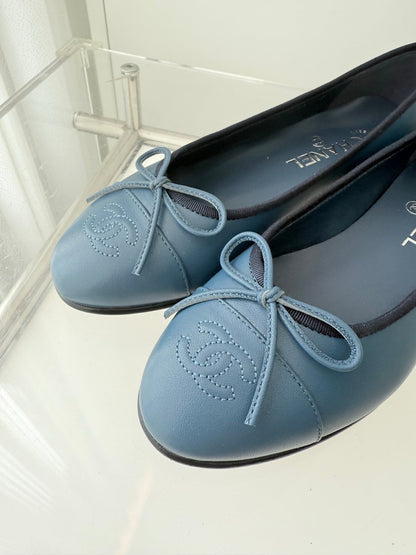 ballet flats blue lambskin 566816