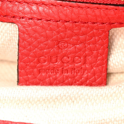 Pebbled Calfskin Medium Soho Chain Shoulder Bag Tabasco Red