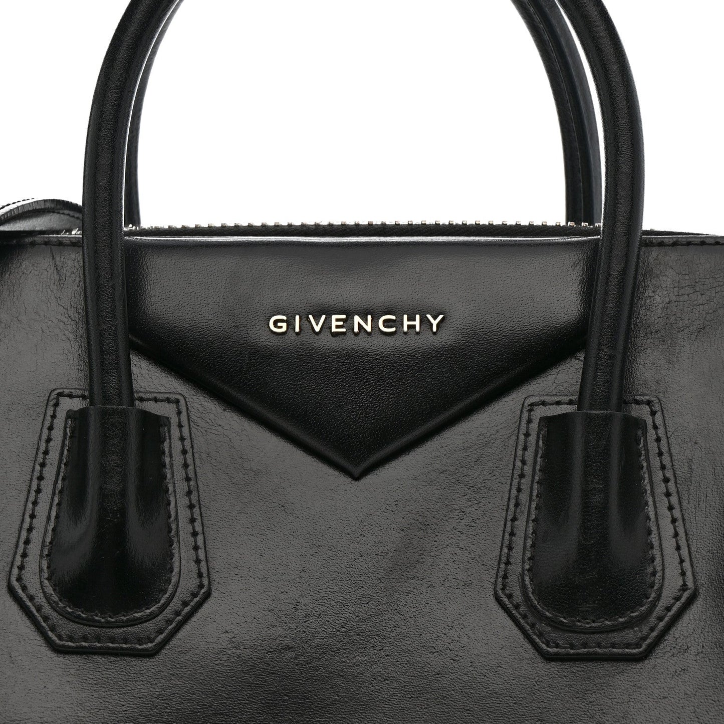 Shiny Lord Calfskin Medium Antigona Black
