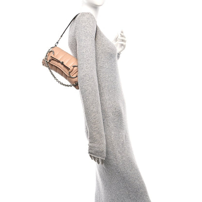 Nappa Vertical Matelasse Small Maxi Horsebit Chain Shoulder Bag  Rose Beige