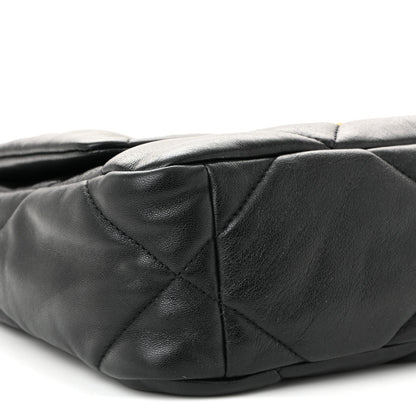 Lambskin Quilted Medium Chanel 19 Flap Black
