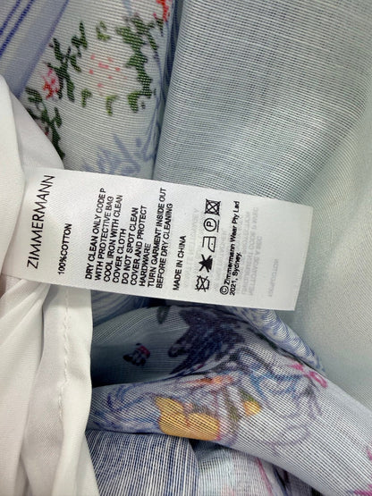 Zimmermann Triomphe Melody Maxi Dress Light Blue Cotton 342117