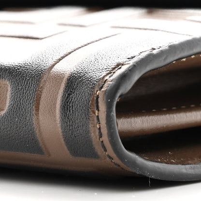 Vitello Soft F is Fendi Bi-Color FF 1974 Embossed Continental Envelope Wallet On Chain Maya Black