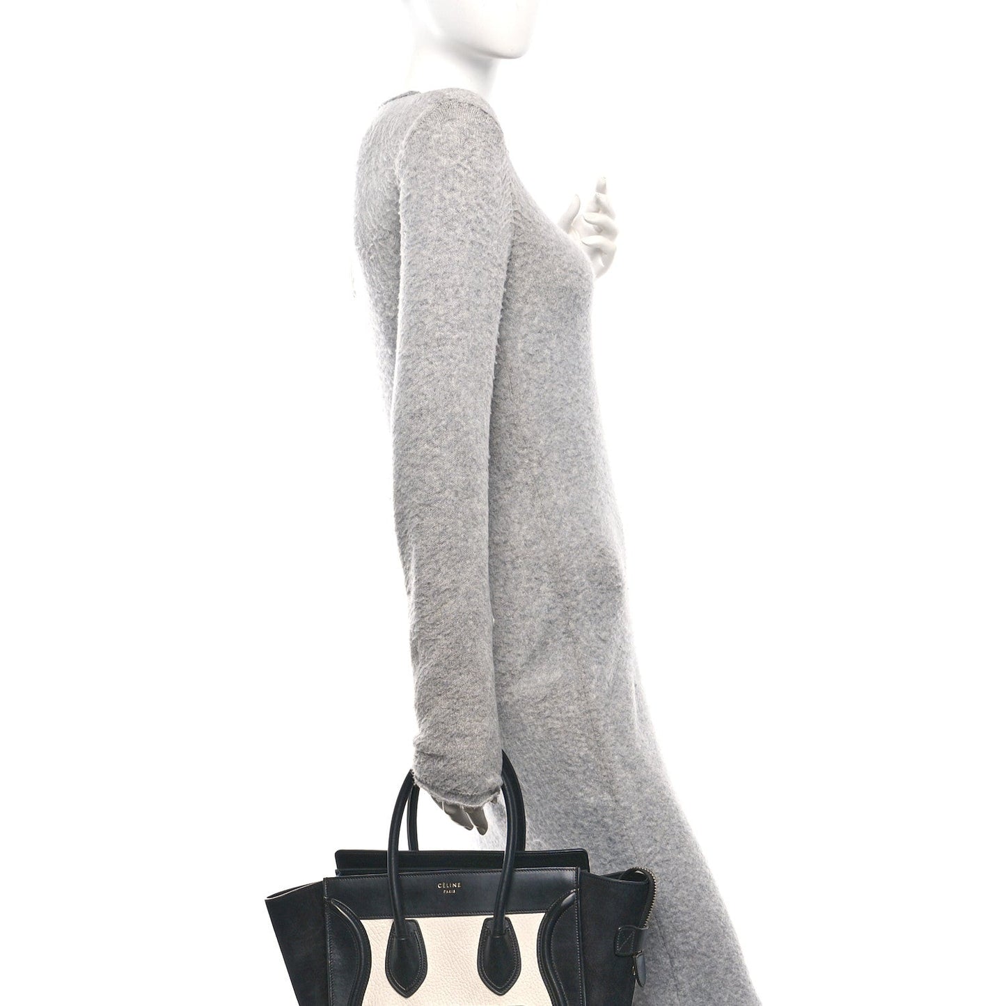 Bullhide Calfskin Micro Bi-Color Luggage Black White