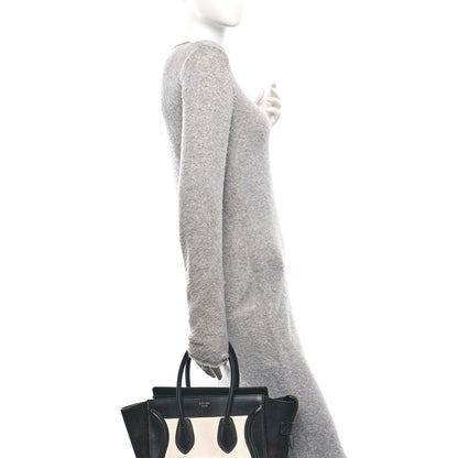 Bullhide Calfskin Micro Bi-Color Luggage Black White