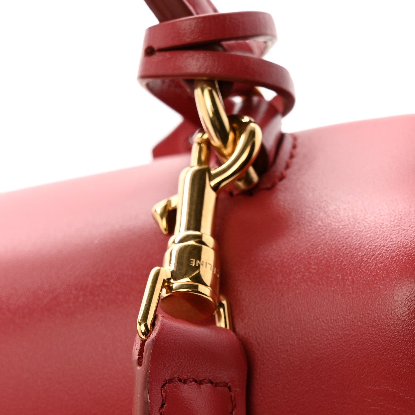 Satinated Calfskin Mini 16 Top Handle Bag Raspberry