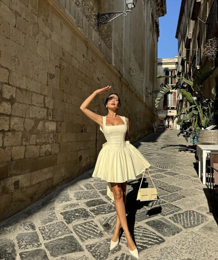 Yellow suspender A-line backless sexy slim skirt homecoming dress R2421