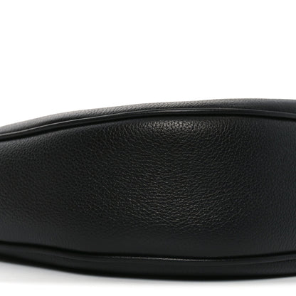 Supple Calfskin Cuir Triomphe Small Heloise Shoulder Bag Black
