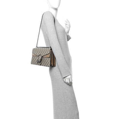 GG Supreme Monogram Small Dionysus Shoulder Bag Taupe