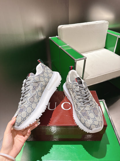 Gucci Rhyton Sneakers Beige and Ebony Supreme Canvas 507554