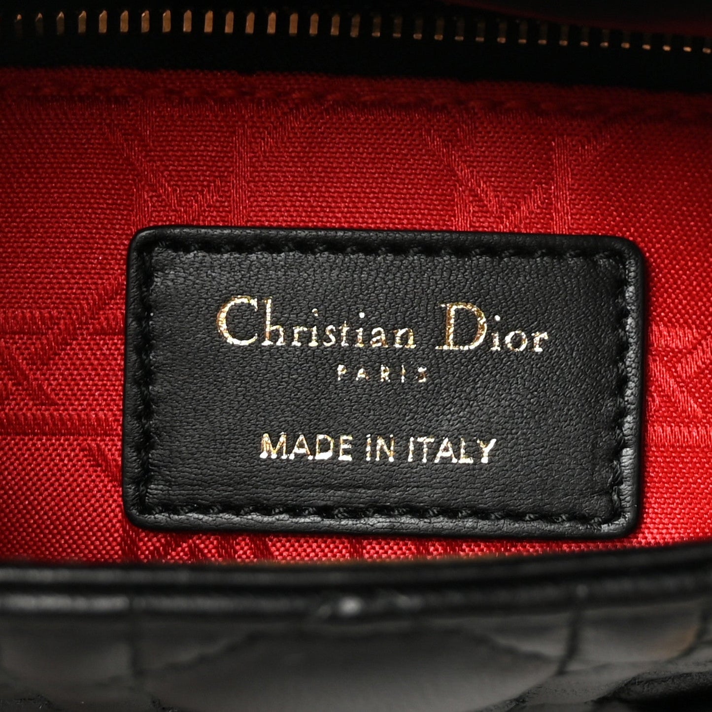 Lambskin Cannage Small My ABCDior Lady Dior Black