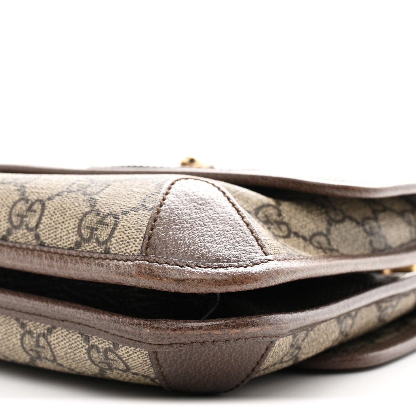 GG Supreme Monogram Web Small Neo Vintage Double Flap Messenger Bag Beige New Acero