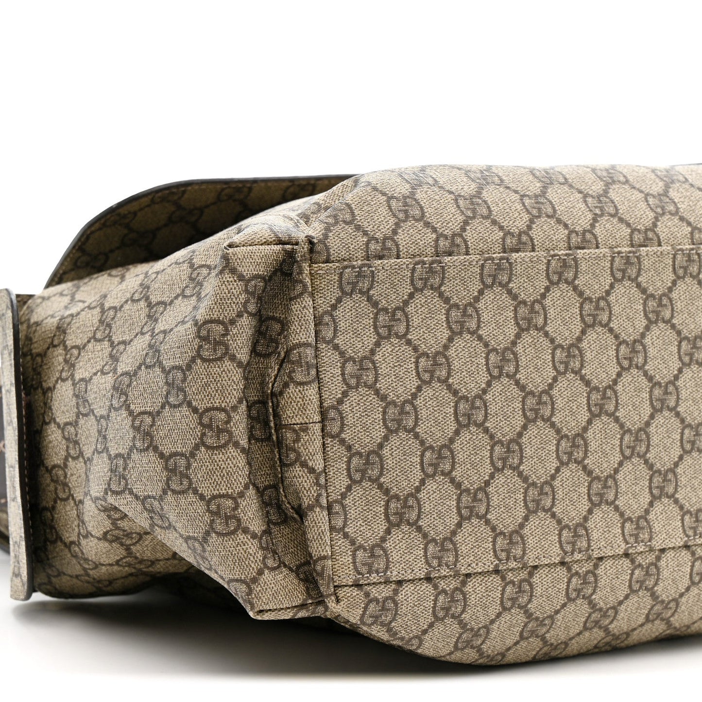 GG Plus Monogram Messenger Diaper Bag Dark Brown