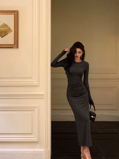 Classy Sheath Scoop neckline Black Prom Dresses Birthday Outfits Evening Gown