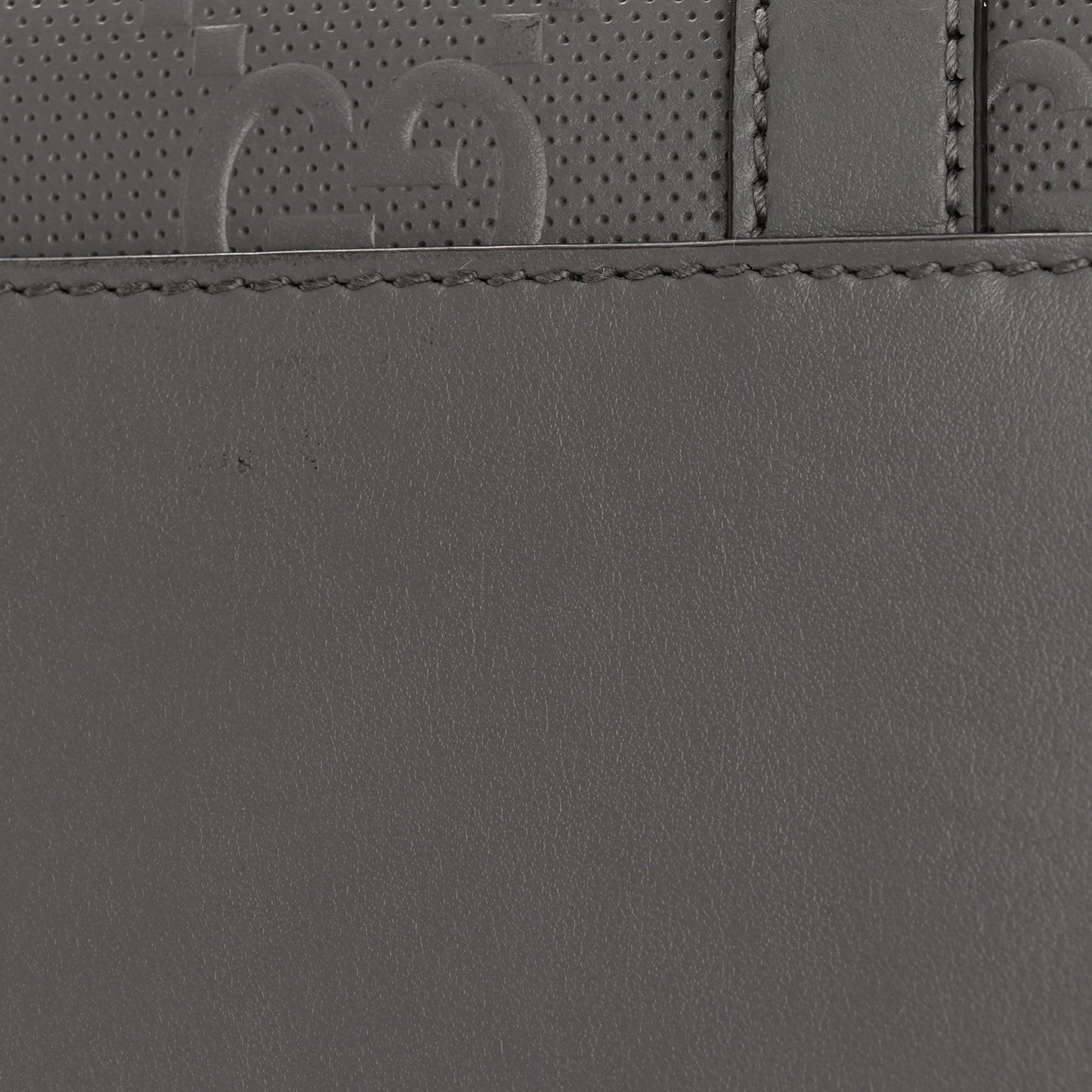 Calfskin GG Tennis Embossed Duffle Bag Grey