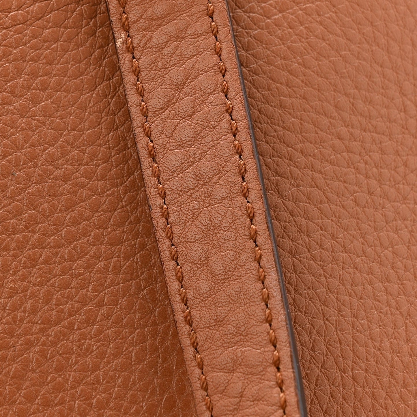 Calfskin Large Label Tote Brown