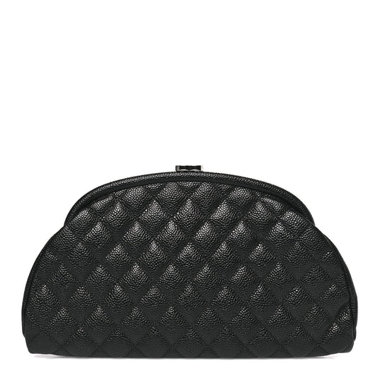 Caviar Quilted Timeless Clutch Black