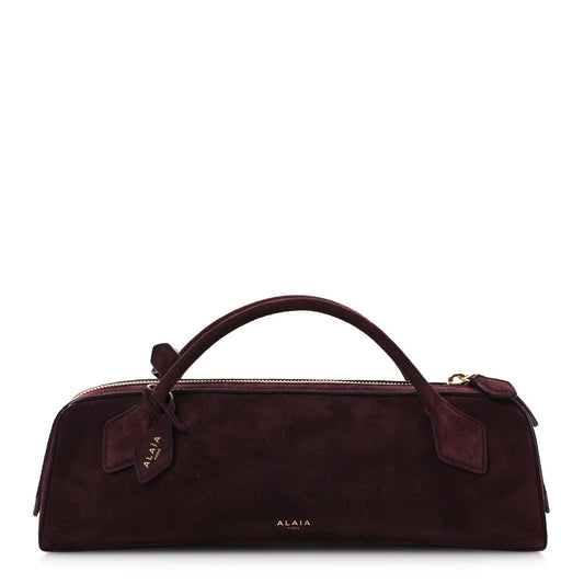 Suede Goatskin Teckel Clutch Rouge Grenat