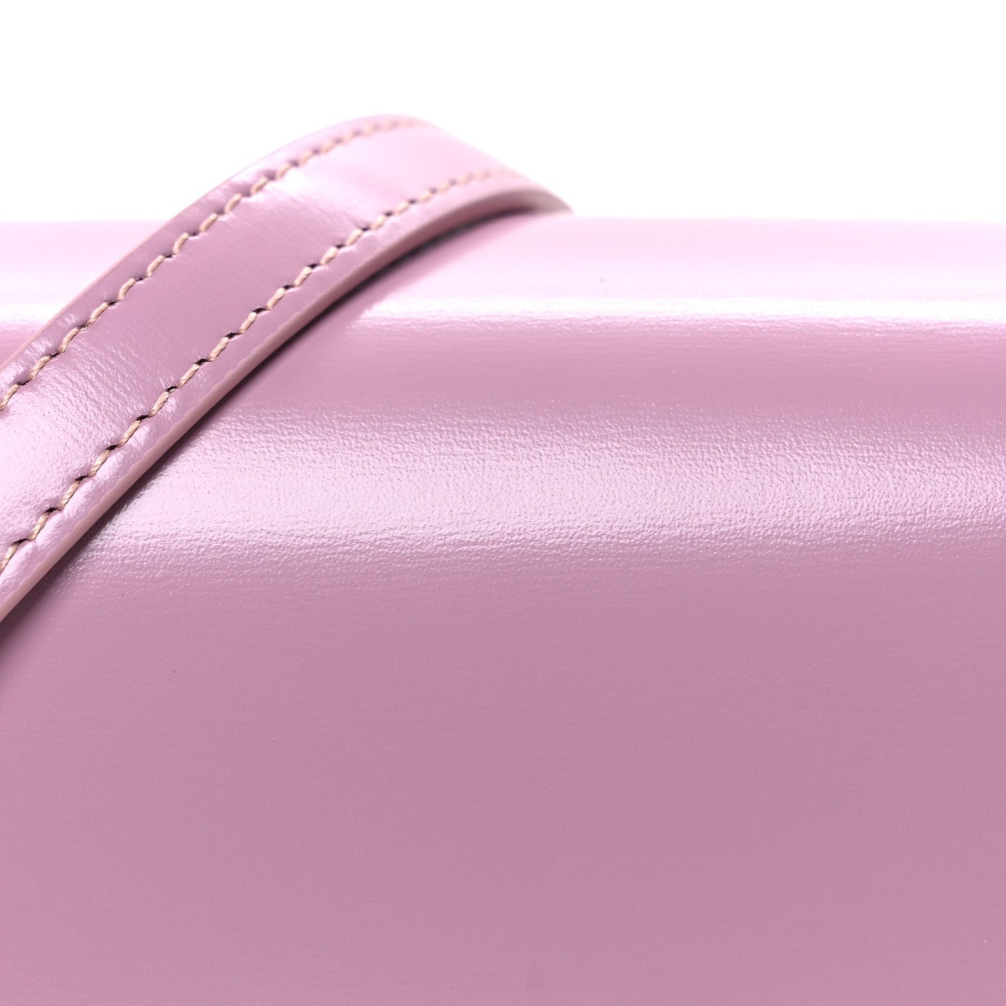 Shiny Calfskin Triomphe Mini Besace Clea Pastel Pink